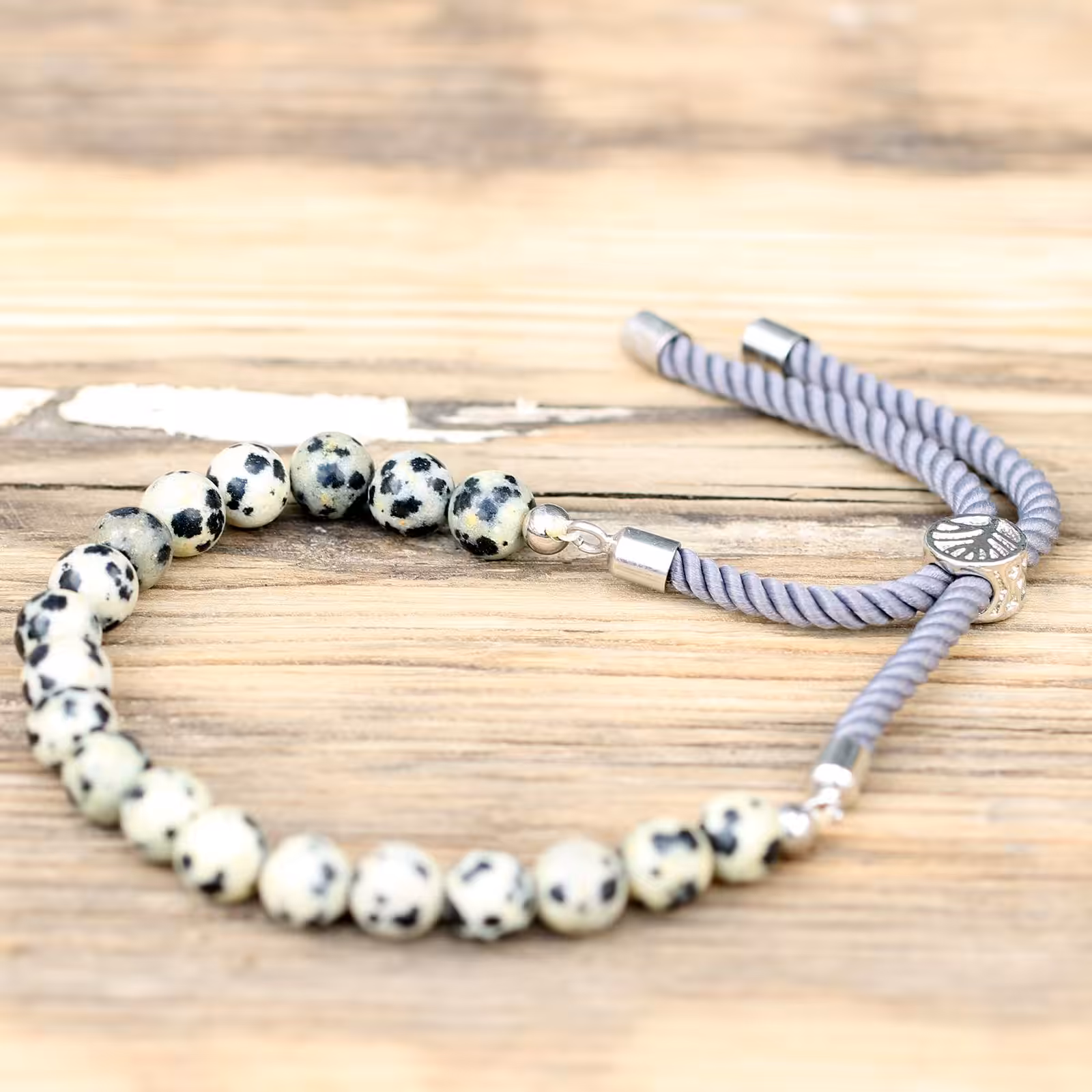 925 Silver Plated Gemstone Charcoal String Bracelet – Dalmatian Jasper | www.artisan-gifts.co.uk 4 925 Silver Plated Gemstone Charcoal String Bracelet – Dalmatian Jasper | www.artisan-gifts.co.uk 3
