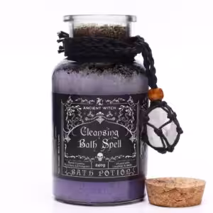 Ancient Witch Bath Spell Potion & Rock Crystal Amulet – Cleansing | www.artisan-gifts.co.uk 1