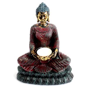 Antique Buddha – Devotee Candle Holder | www.artisan-gifts.co.uk 1