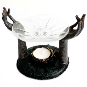 Antique Buddha – Om Hands Oil Burner | www.artisan-gifts.co.uk 1