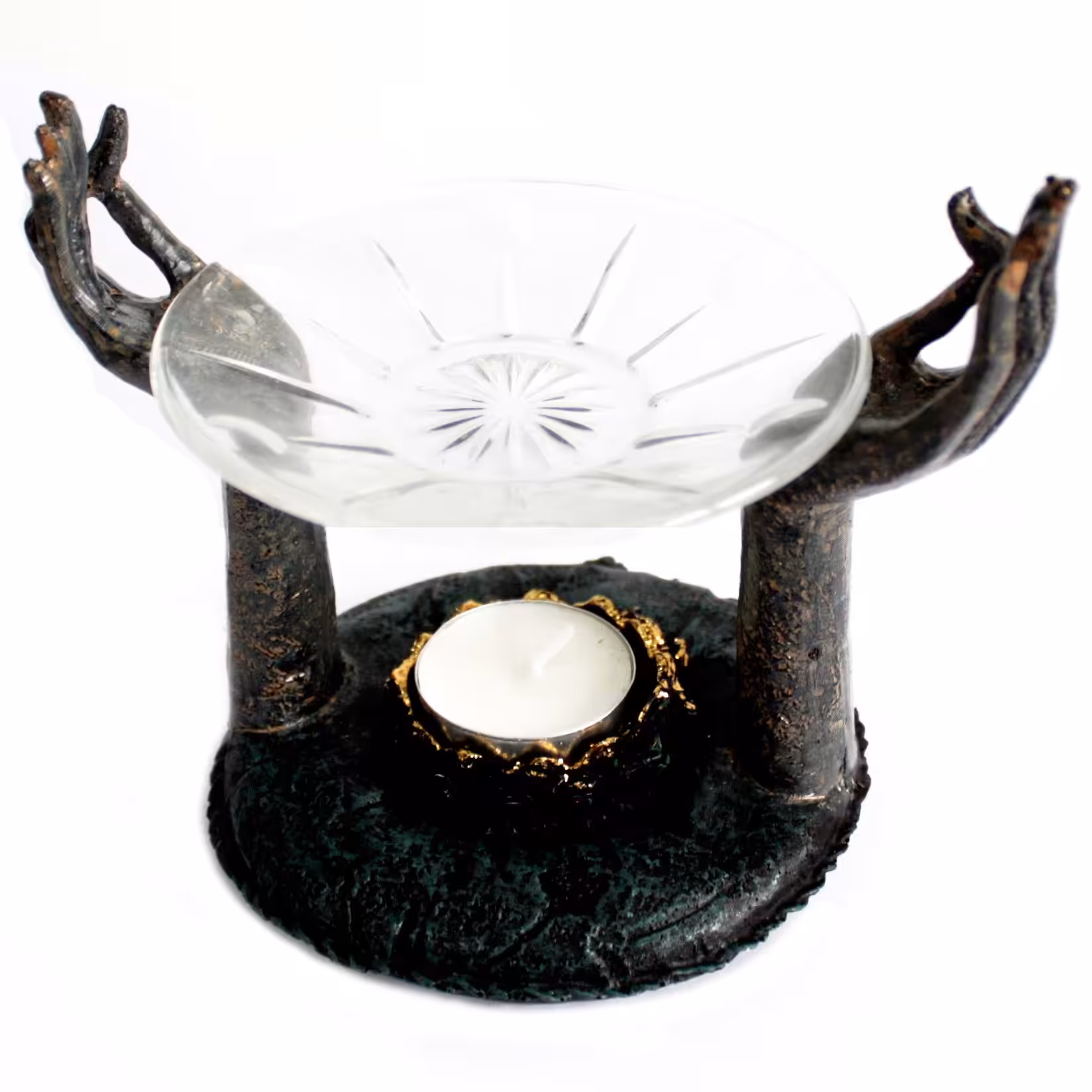 Antique Buddha – Om Hands Oil Burner | www.artisan-gifts.co.uk 2 Antique Buddha – Om Hands Oil Burner | www.artisan-gifts.co.uk 1