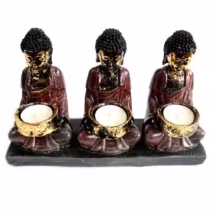 Antique Buddha – Three Devotees Candle Holder | www.artisan-gifts.co.uk 1