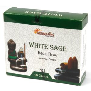 Aromatica Backflow Incense Cones – White Sage | www.artisan-gifts.co.uk 1