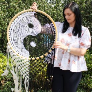Bali Dream Catchers – Extra Large Ying Yang D: 50cm | www.artisan-gifts.co.uk 1