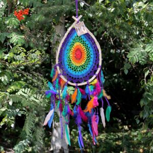 Bali Dream Catchers – Large Multi Teardrop | www.artisan-gifts.co.uk 1