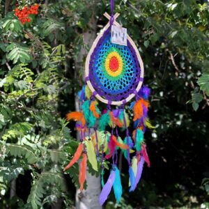 Bali Dream Catchers – Med Multi Teardrop | www.artisan-gifts.co.uk 1