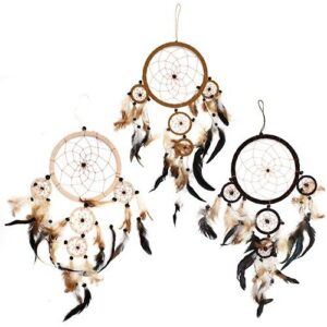 Bali Dreamcatchers – Large Round – Cream/Coffee/Choc | www.artisan-gifts.co.uk 1