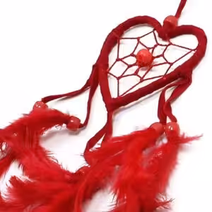Bali Dreamcatchers – Small Heart – Black/White/Red | www.artisan-gifts.co.uk 1