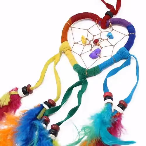 Bali Dreamcatchers – Small Heart – Rainbow | www.artisan-gifts.co.uk 3 Bali Dreamcatchers – Small Heart – Rainbow | www.artisan-gifts.co.uk 2