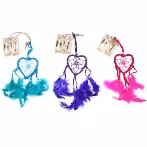 Bali Dreamcatchers – Small Heart – Turq/Pink/Purp | www.artisan-gifts.co.uk 1