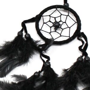 Bali Dreamcatchers – Small Round – Black/White/Red | www.artisan-gifts.co.uk 1