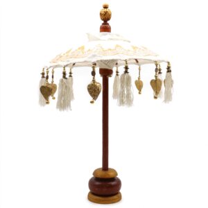 Bali Home Decor Parasol – Canvas – Gold Decor- 40cm | www.artisan-gifts.co.uk 1