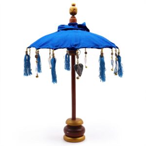 Bali Home Decor Parasol – Cotton – Blue- 40cm | www.artisan-gifts.co.uk 1