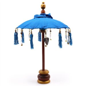 Bali Home Decor Parasol – Cotton – Turquoise- 40cm | www.artisan-gifts.co.uk 1