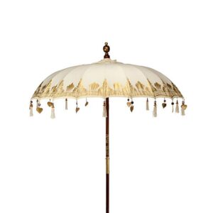 Bali Patio Parasol – Canvas – Natural Decor – 2m | www.artisan-gifts.co.uk 1