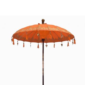 Bali Patio Parasol – Cotton – Orange Decor – 2m | www.artisan-gifts.co.uk 1