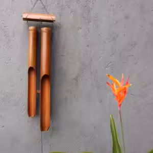 Bamboo Windchime – Natural finish – 4 Big Tubes | www.artisan-gifts.co.uk