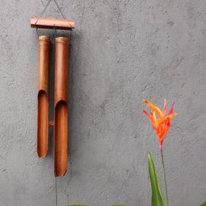 Bamboo Windchime – Natural finish – 4 Big Tubes | www.artisan-gifts.co.uk