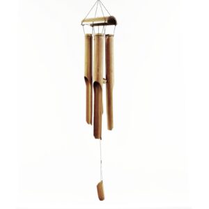 Bamboo Windchime – Natural finish – 4 Large Tubes | www.artisan-gifts.co.uk