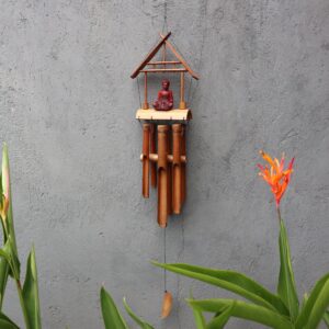 Bamboo Windchime – Natural finish – Brown Buddha 6 Tubes | www.artisan-gifts.co.uk