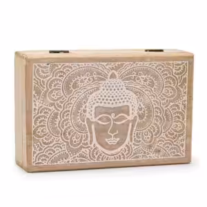 Big Rectangle Box 21.5x14x6.3cm – Buddha Face Whitewash | www.artisan-gifts.co.uk 1