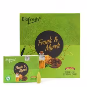 Biofresh Backflow Incense Cones – Frank & Myrrh | www.artisan-gifts.co.uk 1