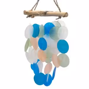 Blue & Pearl Driftwood Cross Chime | www.artisan-gifts.co.uk 1