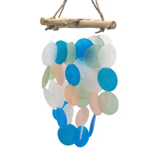 Blue & Pearl Driftwood Cross Chime | www.artisan-gifts.co.uk 1