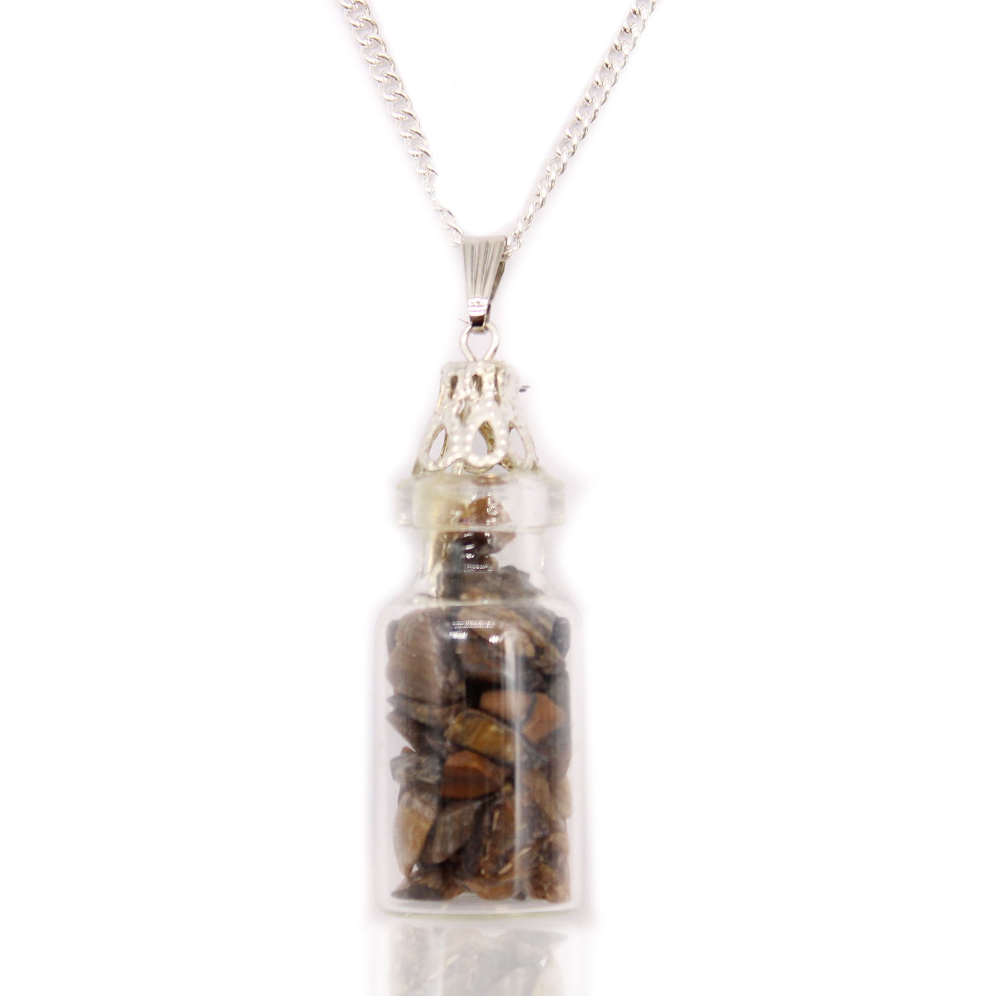 Bottled Gemstones Necklace – Tiger Eye | www.artisan-gifts.co.uk 2 Bottled Gemstones Necklace – Tiger Eye | www.artisan-gifts.co.uk 1