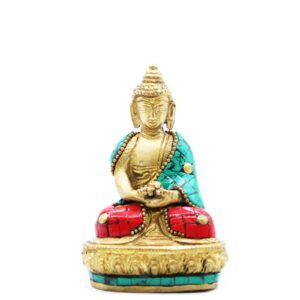 Brass Buddha Figure – Amitabha – 9.5 cm | www.artisan-gifts.co.uk 1