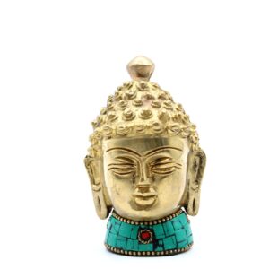Brass Buddha Figure – Med Head – 8 cm | www.artisan-gifts.co.uk 1