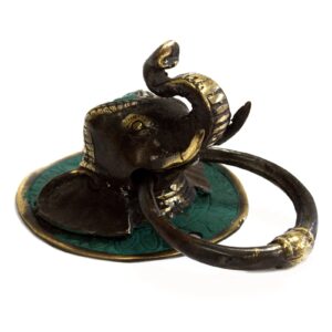 Brass Door Knocker – Elephants Head | www.artisan-gifts.co.uk 1
