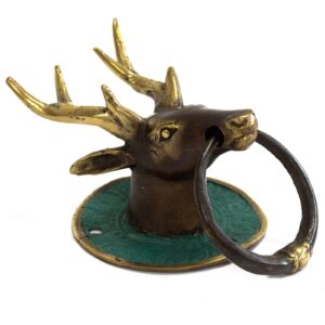 Brass Door Knocker – Stags Head | www.artisan-gifts.co.uk 1