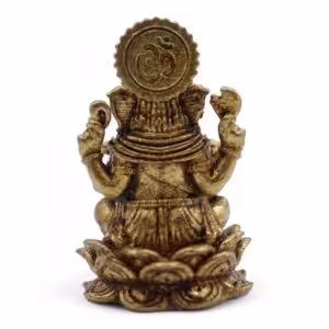 Brass Miniature Gods – Ganesha (12gms)  – 30mm | www.artisan-gifts.co.uk 1