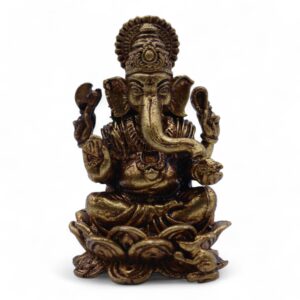 Brass Miniature Gods – Ganesha (52gms)  – 49mm | www.artisan-gifts.co.uk 1