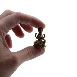Brass Miniature Gods – Laxmi (11gms)  – 30mm | www.artisan-gifts.co.uk 1