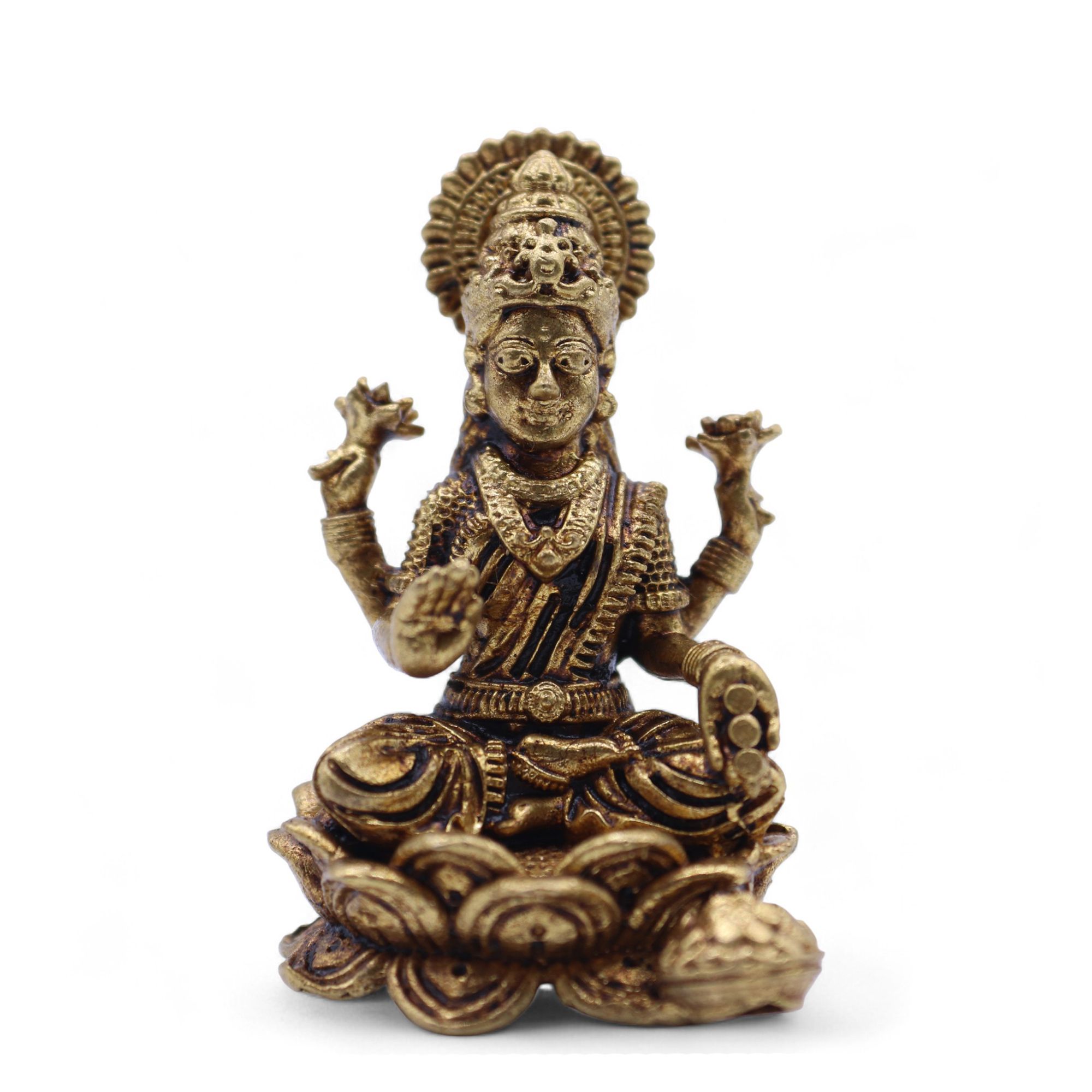 Brass Miniature Gods – Laxmi (22gms) – 37mm | www.artisan-gifts.co.uk 4 Brass Miniature Gods – Laxmi (22gms) – 37mm | www.artisan-gifts.co.uk 3