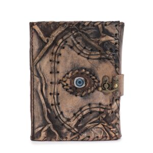 Brown Tan Book – Evil Eye Decor – 160 Deckle Edges Pages – 17×12.5cm | www.artisan-gifts.co.uk 1