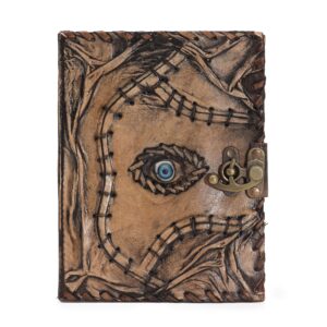 Brown Tan Book – Evil Eye Decor – 160 Deckle Edges Pages – 20x15cm | www.artisan-gifts.co.uk 1