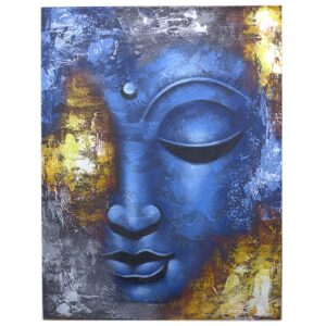 Buddha Painting – Blue Face Abstract | www.artisan-gifts.co.uk 1
