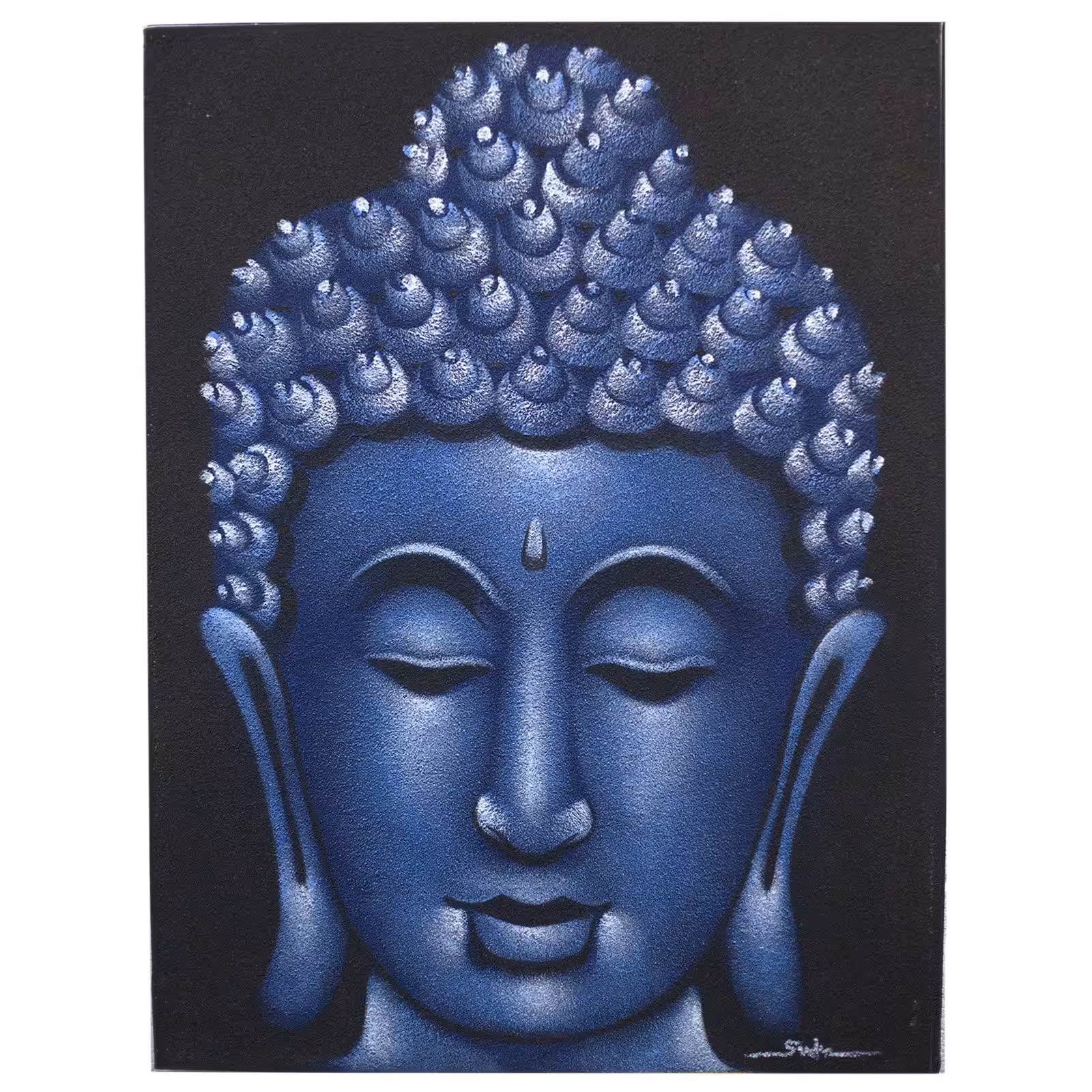 Buddha Painting – Blue Sand Finish | www.artisan-gifts.co.uk 2 Buddha Painting – Blue Sand Finish | www.artisan-gifts.co.uk 1