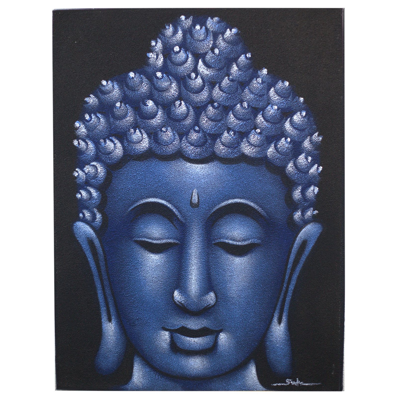 Buddha Painting – Blue Sand Finish | www.artisan-gifts.co.uk 2 Buddha Painting – Blue Sand Finish | www.artisan-gifts.co.uk 1