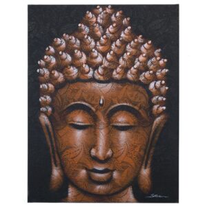 Buddha Painting – Copper Brocade Detail | www.artisan-gifts.co.uk 1