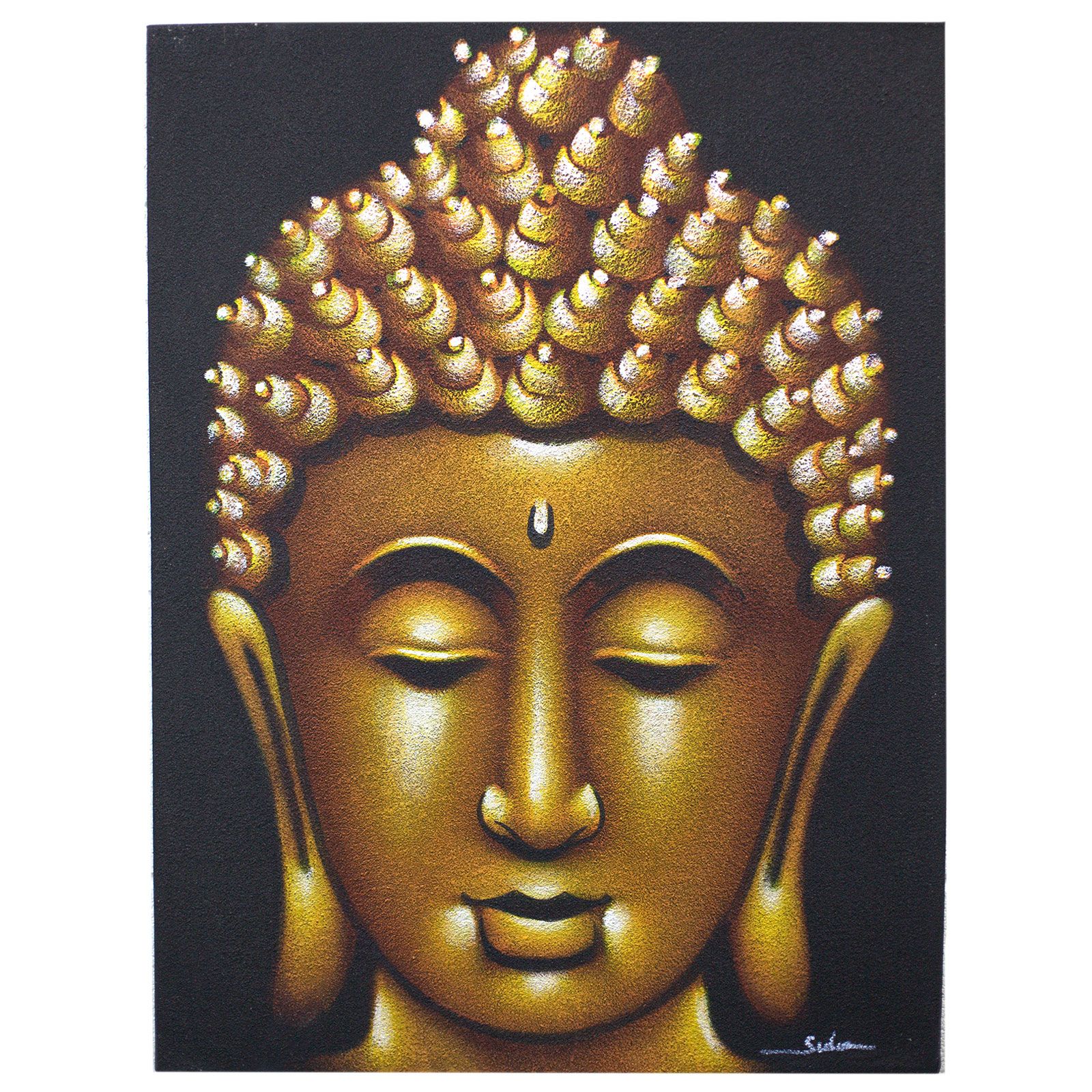 Buddha Painting – Gold Sand Finish | www.artisan-gifts.co.uk 2 Buddha Painting – Gold Sand Finish | www.artisan-gifts.co.uk 1