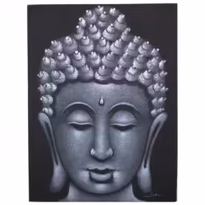 Buddha Painting – Grey Sand Finish | www.artisan-gifts.co.uk 1