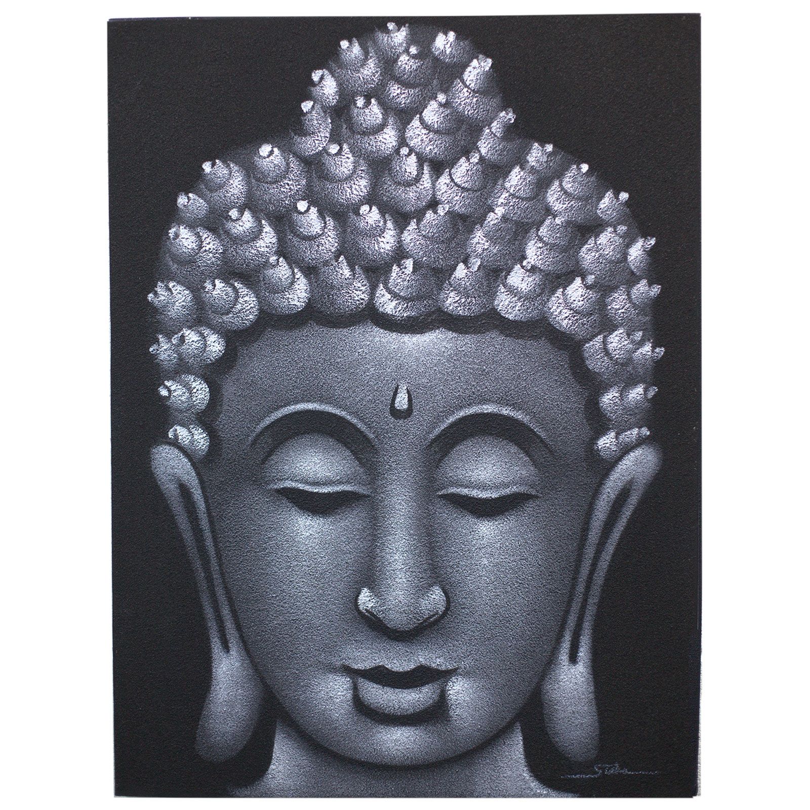Buddha Painting – Grey Sand Finish | www.artisan-gifts.co.uk 2 Buddha Painting – Grey Sand Finish | www.artisan-gifts.co.uk 1