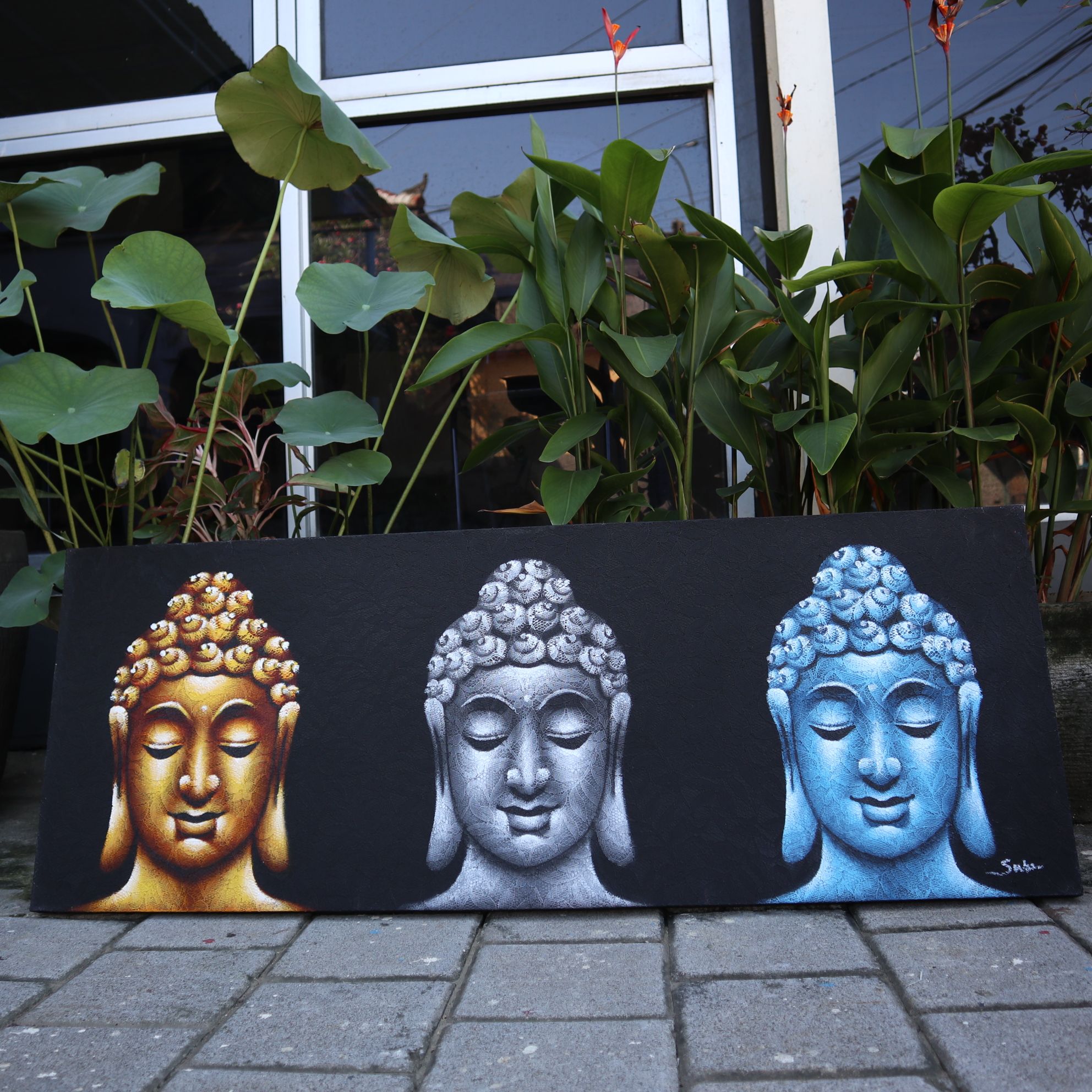 Buddha Painting – Three Heads Black | www.artisan-gifts.co.uk 4 Buddha Painting – Three Heads Black | www.artisan-gifts.co.uk 3