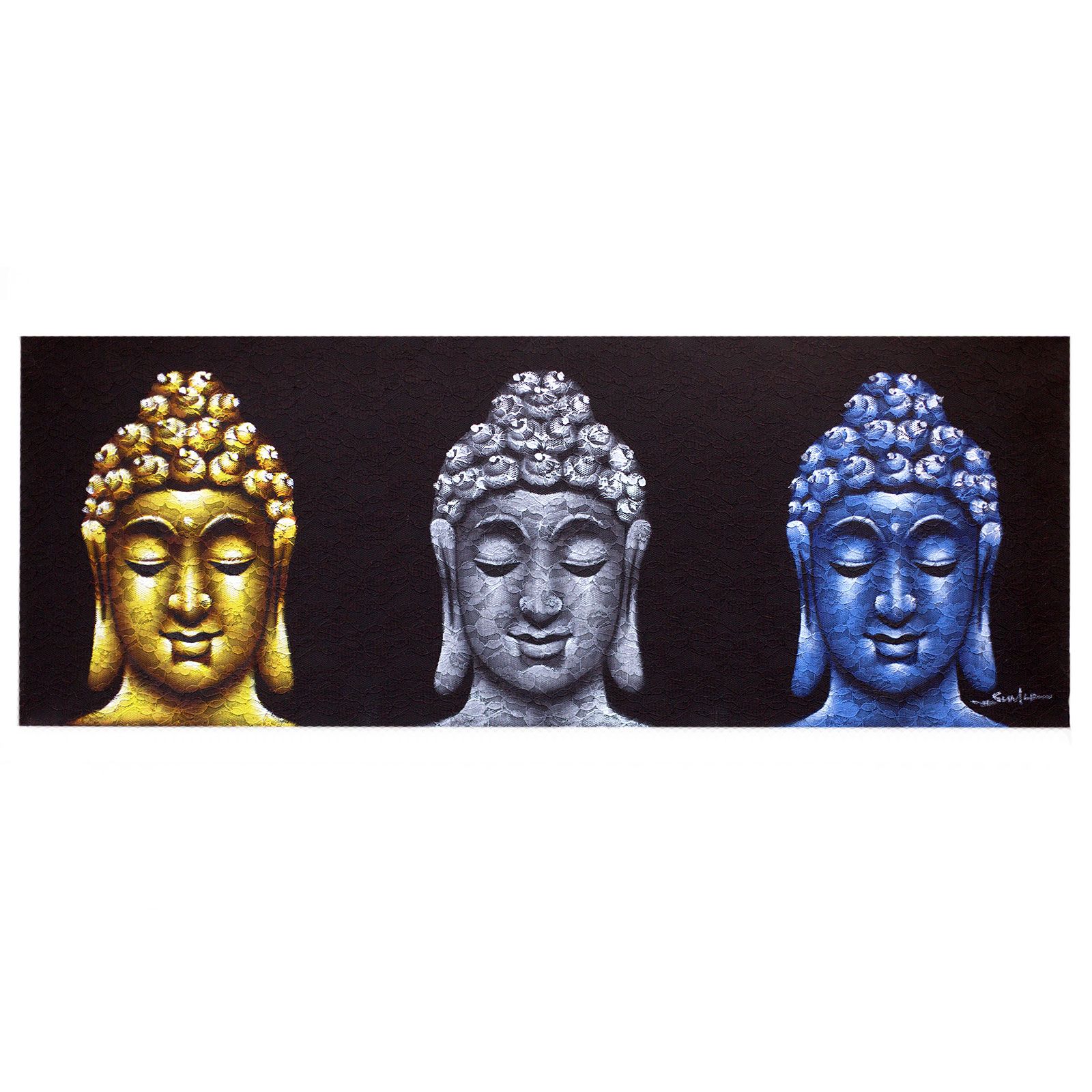 Buddha Painting – Three Heads Black | www.artisan-gifts.co.uk 2 Buddha Painting – Three Heads Black | www.artisan-gifts.co.uk 1