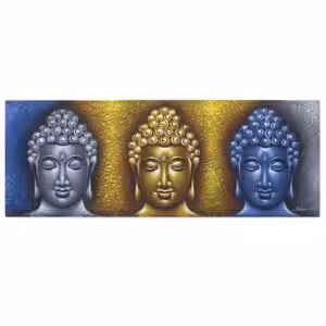 Buddha Painting – Three Heads Gold Detail | www.artisan-gifts.co.uk 1