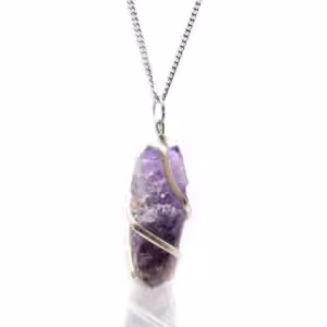 Cascade Wrapped Gemstone Necklace – Rough Amethyst | www.artisan-gifts.co.uk 1